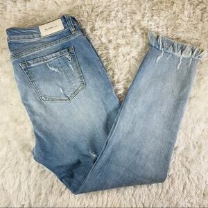SLINK Distressed Curvy  Stretch Jeans Sz 6 Lt Wash